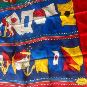 100% Authentic Gucci Flag Silk Scarf from Milan/ Italy